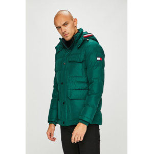 Tommy Hilfiger pánská zelená péřová bunda Hooded - M (300)